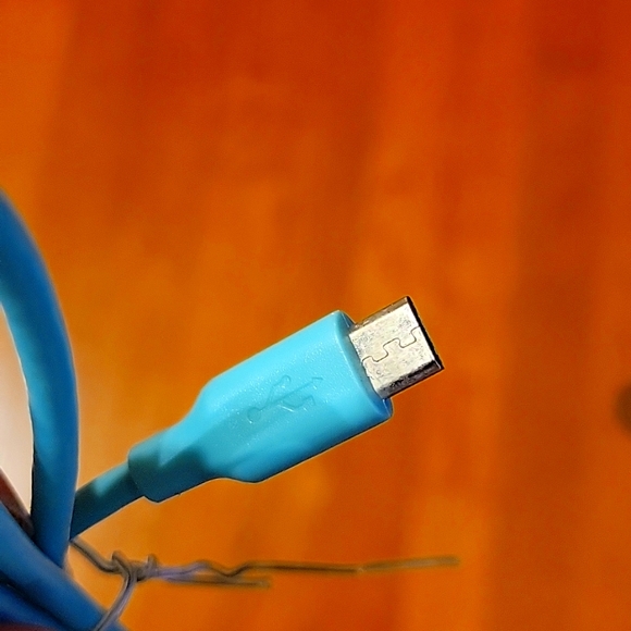 Turquoise micro USB cable charger cord. - Picture 3 of 3